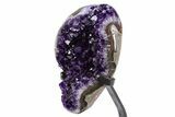 Amethyst Geode With Metal Stand - Uruguay #306873-3